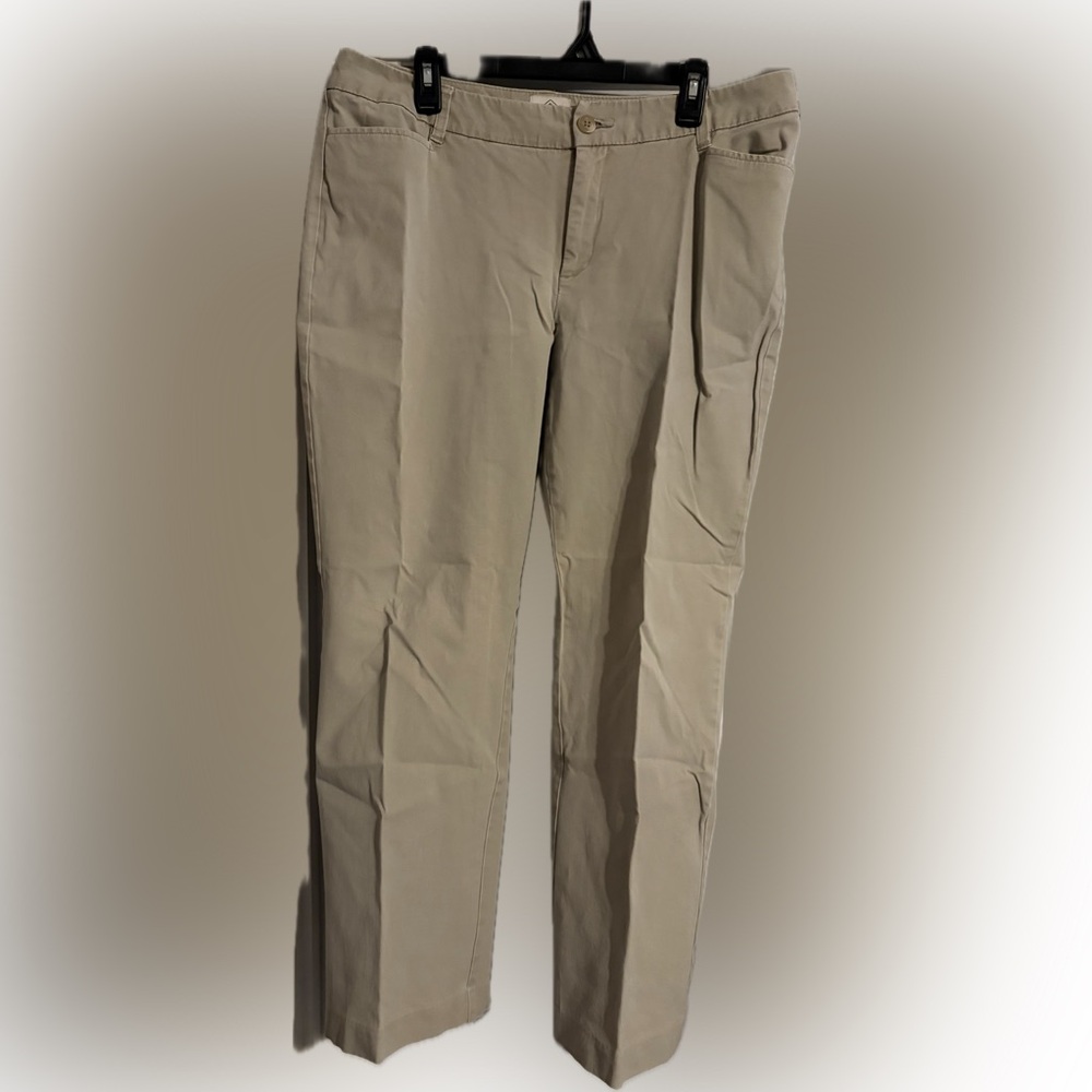 St. John's Bay Women's Tan Straight Leg Pants - Size 16W